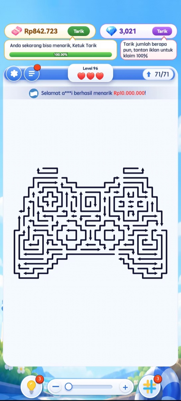 Spatial planning puzzle level